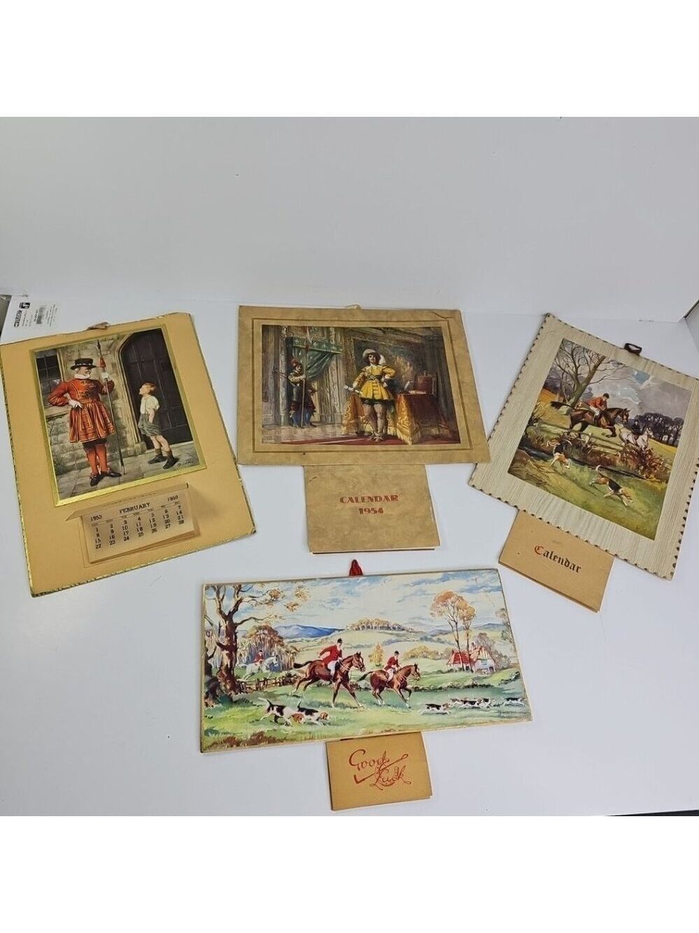 1950s Vintage Calendars Collection Of 4 With Photos Great Britain UK